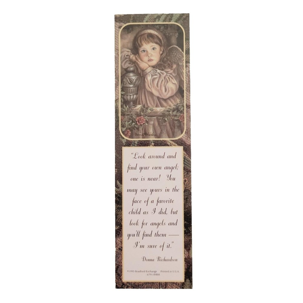 Vintage 90s  Angel Bookmark, Donna Richardson, 1993, Bradford Exchange 6791-INBM